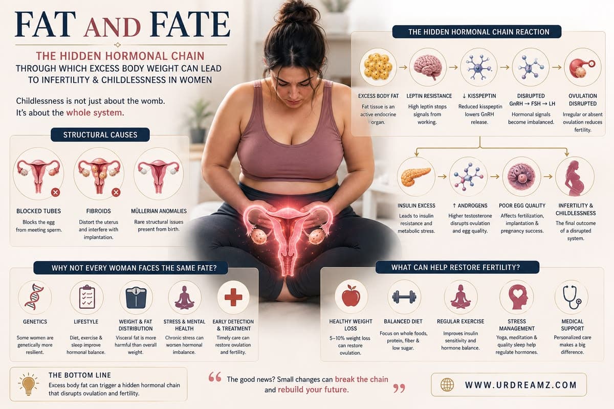 Fat and Fate: The Hidden Hormonal Chain Through Which Excess Body Weight Can Lead to Infertility and Childlessness in Women