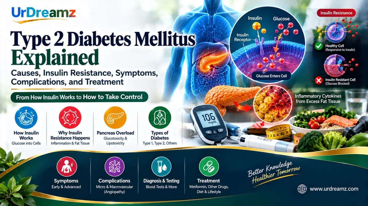 Type 2 Diabetes Mellitus Explained: Causes, Insulin Resistance, Symptoms, Complications, and Treatment - secondary image