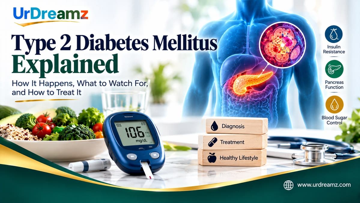 Type 2 Diabetes Mellitus Explained: Causes, Insulin Resistance, Symptoms, Complications, and Treatment