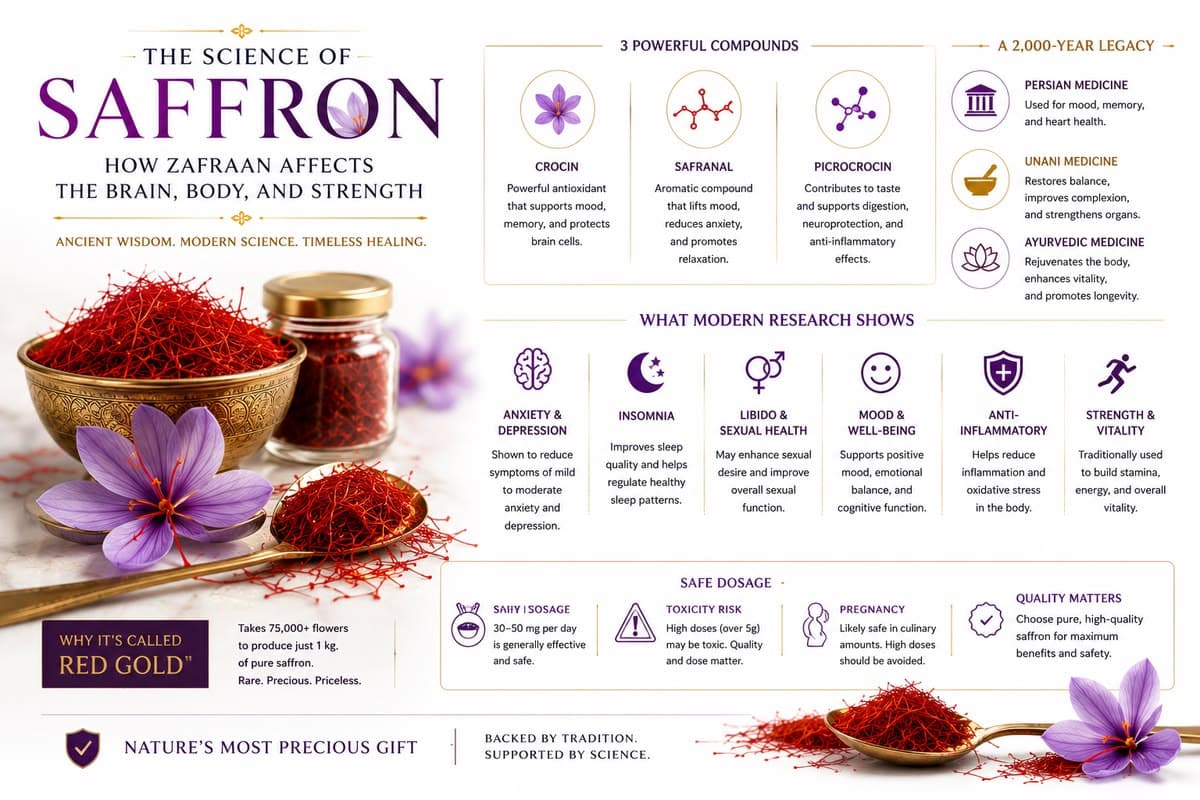 The Science of Saffron: How Zafraan Affects the Brain, Body, and Strength