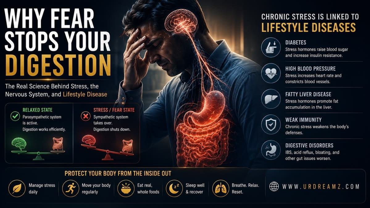 Why Fear Stops Your Digestion: The Real Science Behind Stress, the Nervous System, and Lifestyle Disease - secondary image