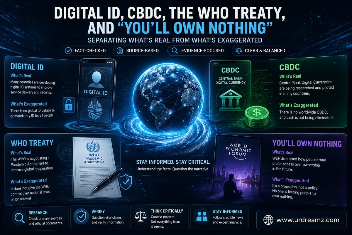 Digital ID, CBDC, the WHO Treaty, and "You'll Own Nothing": Separating What's Real From What's Exaggerated - secondary image