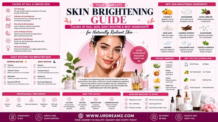Skin Brightening Guide: Causes of Dull Skin, Daily Routine and Best Ingredients for Naturally Radiant Skin