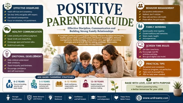 Positive Parenting Guide: Effective Discipline, Communication and Building Strong Family Relationships