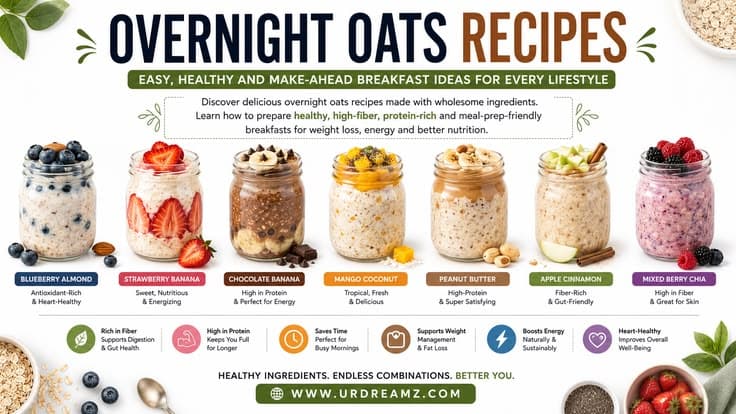 Overnight Oats Recipes: Easy, Healthy and Make-Ahead Breakfast Ideas for Every Lifestyle