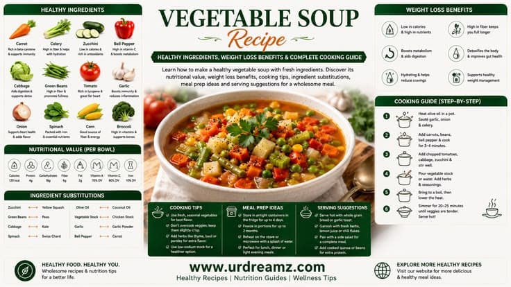 Vegetable Soup Recipe: Healthy Ingredients, Weight Loss Benefits and Complete Cooking Guide