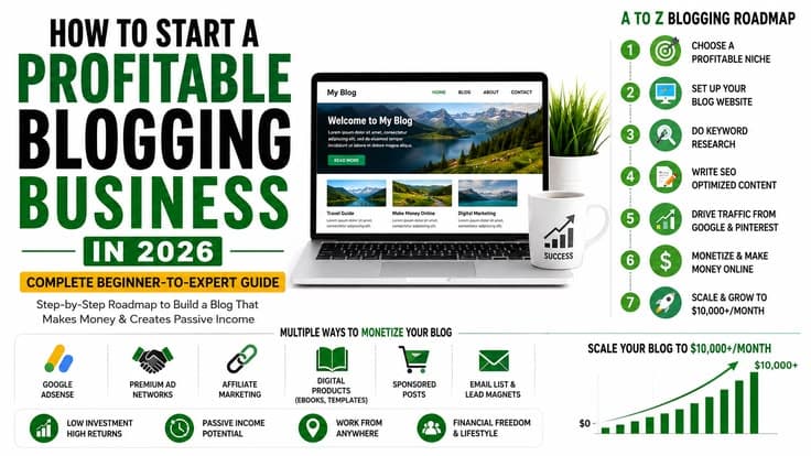 How to Start a Profitable Blogging Business in 2026: Complete Beginner-to-Expert Guide