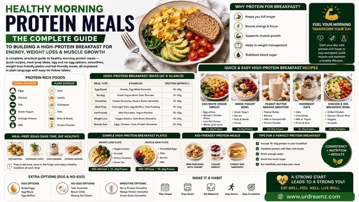 Healthy Morning Protein Meals: The Complete Guide to Building a High-Protein Breakfast for Energy, Weight Loss and Muscle Growth