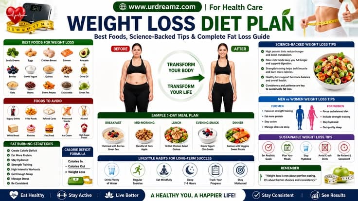 Weight Loss Diet Plan: Best Foods, Science-Backed Tips & Complete Fat Loss Guide