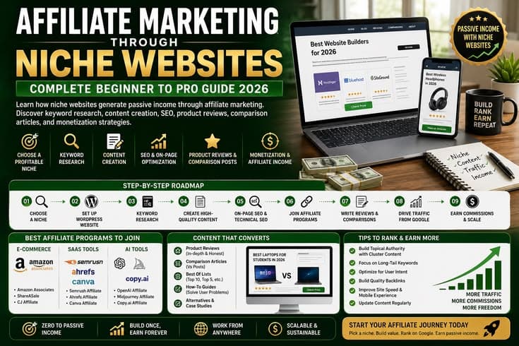 Affiliate Marketing Through Niche Websites: Complete Beginner to Pro Guide 2026