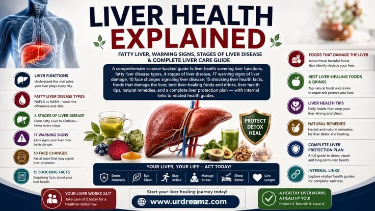 Liver Health Explained: Fatty Liver, Warning Signs, Stages of Liver Disease & Complete Liver Care Guide
