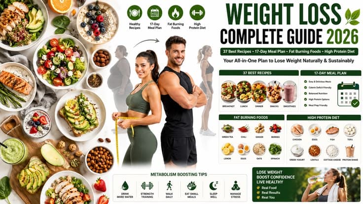 Weight Loss Complete Guide 2026: 37 Best Recipes, 17-Day Meal Plan, Fat Burning Foods and High Protein Diet for Beginners
