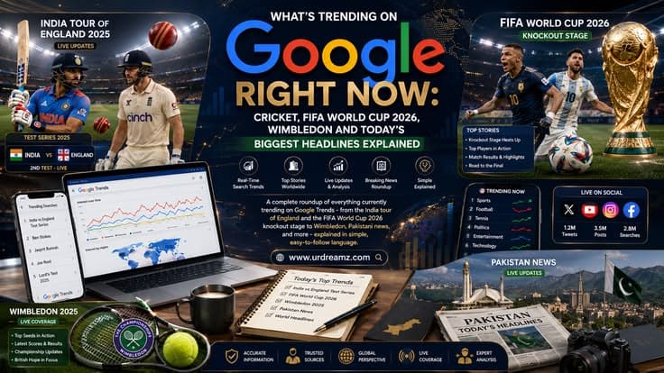 What's Trending on Google Right Now: Cricket, FIFA World Cup 2026, Wimbledon and Today's Biggest Headlines Explained