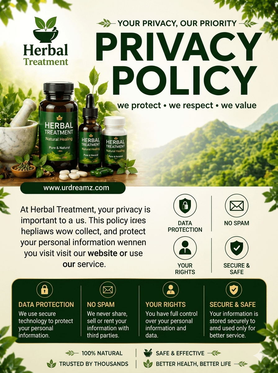 Privacy Policy and Data Protection - Herbal Medicine Store Pakistan
