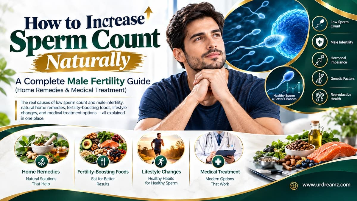 How to Increase Sperm Count Naturally: A Complete Male Fertility Guide (Home Remedies & Medical Treatment)