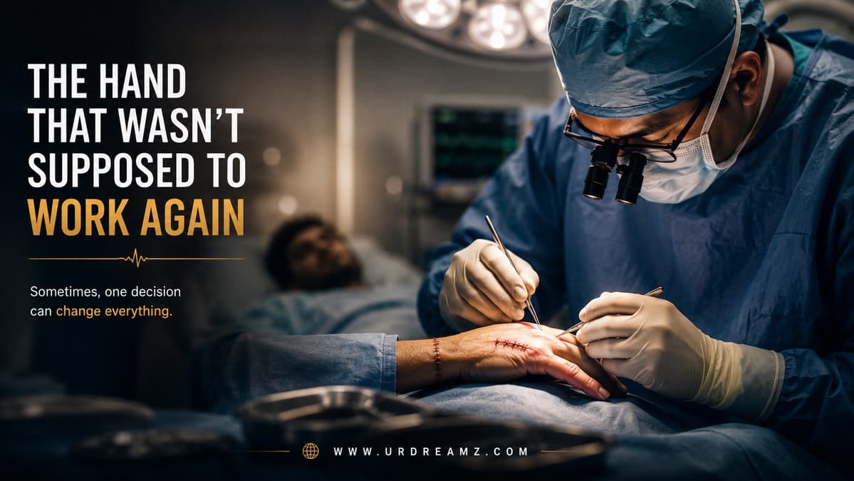 An inspiring story about a factory worker's severed hand, the intern who refused to give up on it, and the real, remarkable science of hand replantation surgery — timing, microsurgery, and months of recovery.