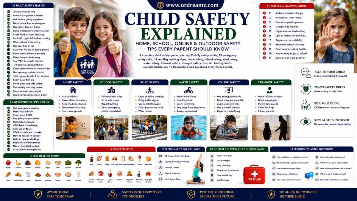 Child Safety Explained: Home, School, Online and Outdoor Safety Tips Every Parent Should Know
