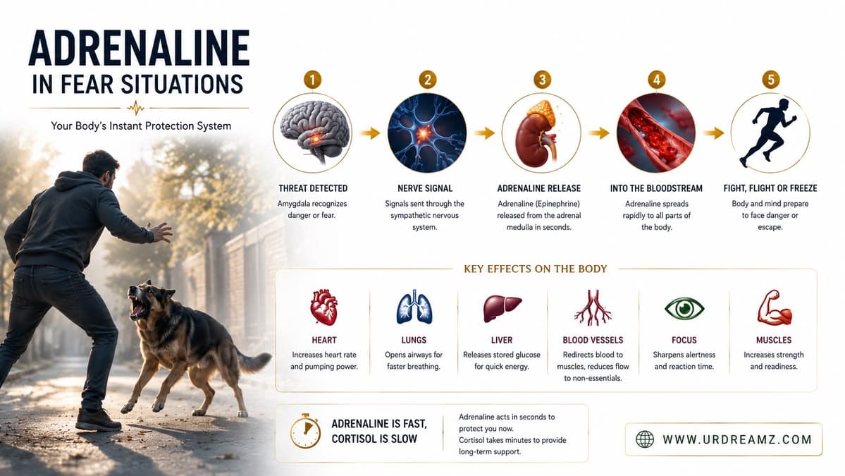 How Adrenaline Hormone Works In Fight or Flight and Fright Situations