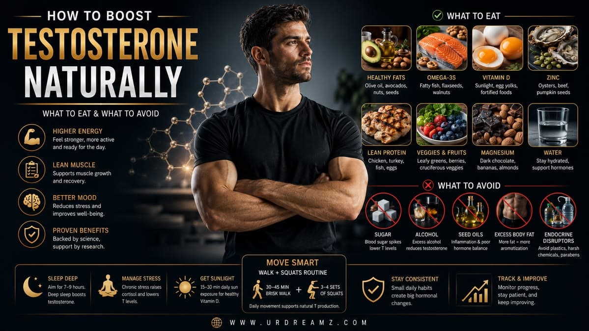How to Boost Testosterone Naturally: What to Eat & What to Avoid