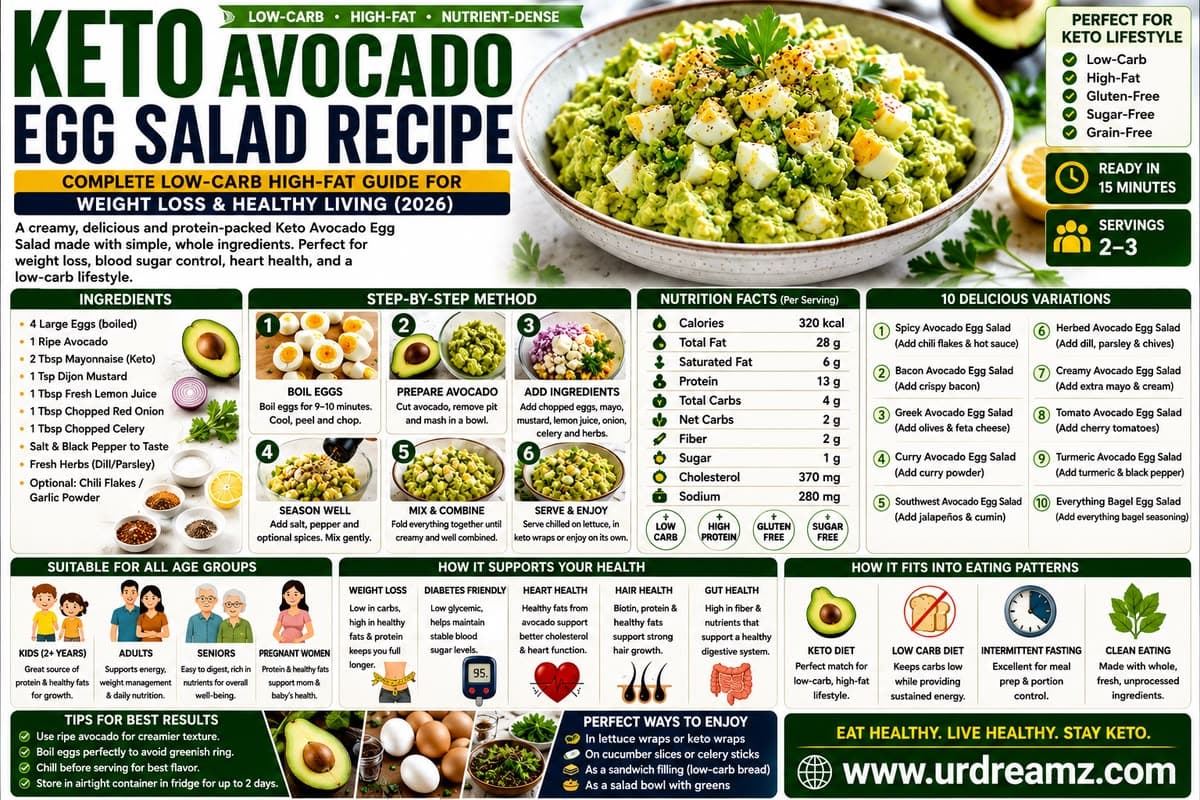 Keto Avocado Egg Salad Recipe: Complete Low-Carb High-Fat Guide for Weight Loss and Healthy Living (2026)