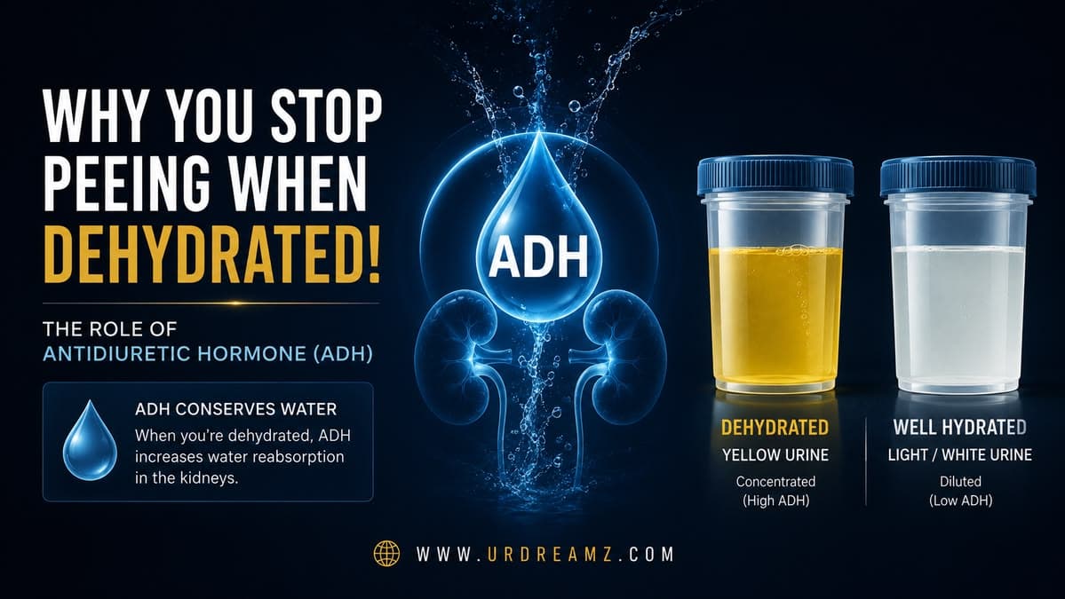 Why You Stop Peeing When Dehydrated! How The Antidiuretic Hormone (ADH) Works