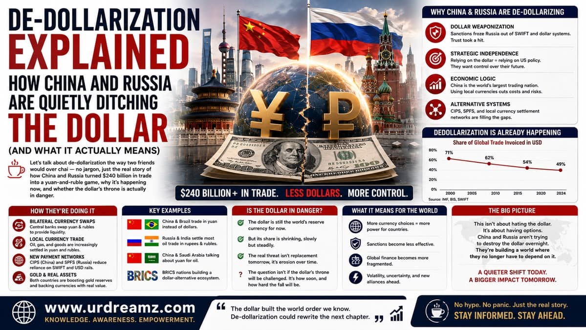 De-Dollarization Explained: How China and Russia Are Quietly Ditching the Dollar (And What It Actually Means) - secondary image