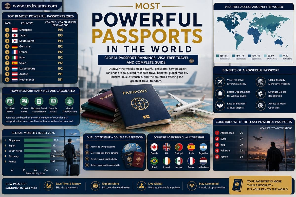 Most Powerful Passports in the World: Global Passport Rankings, Visa-Free Travel and Complete Guide
