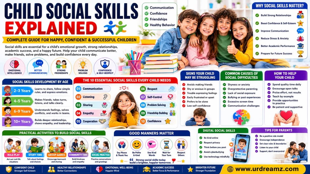 Child Social Skills Explained: Communication, Confidence, Friendships and Healthy Social Behavior — Complete Guide