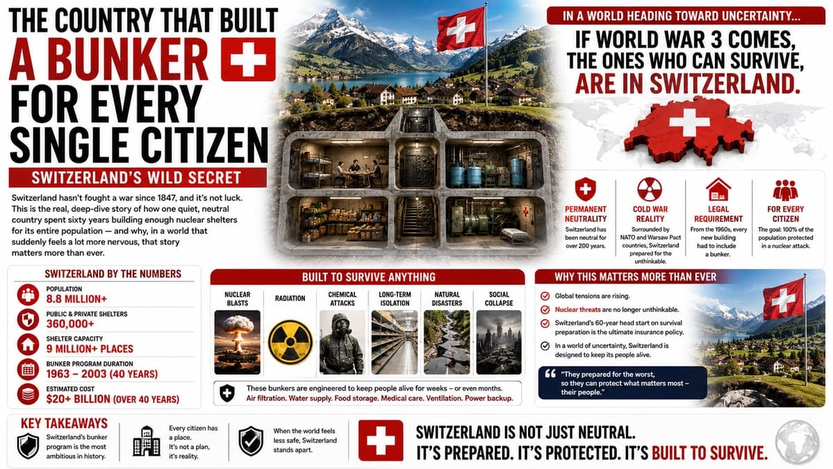 The Country That Built a Bunker for Every Single Citizen: Switzerland's Wild Secret