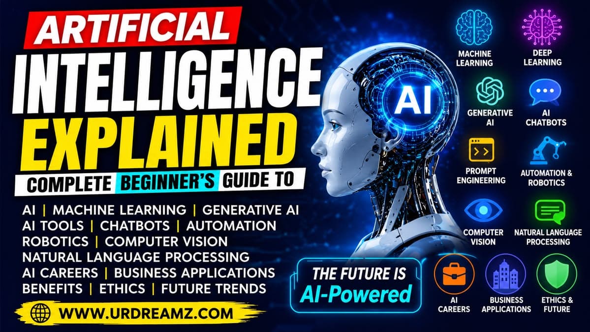 Artificial Intelligence Explained: Complete Beginner's Guide to AI, Machine Learning, Generative AI, Tools, Applications, Benefits and Future