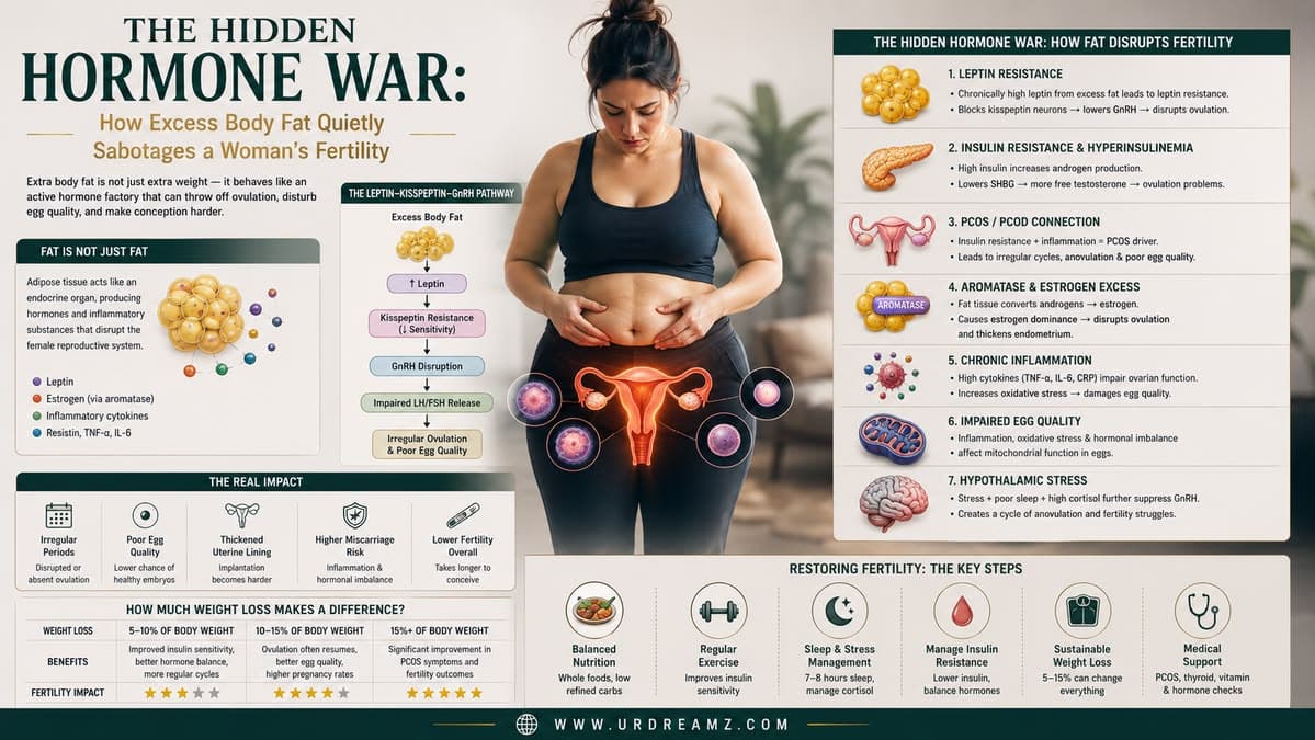 The Hidden Hormone War: How Excess Body Fat Quietly Sabotages a Woman's Fertility - secondary image
