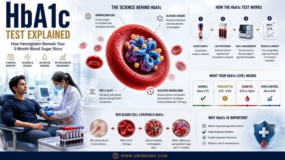 HbA1c Test Explained: How Hemoglobin Reveals Your 3-Month Blood Sugar Story