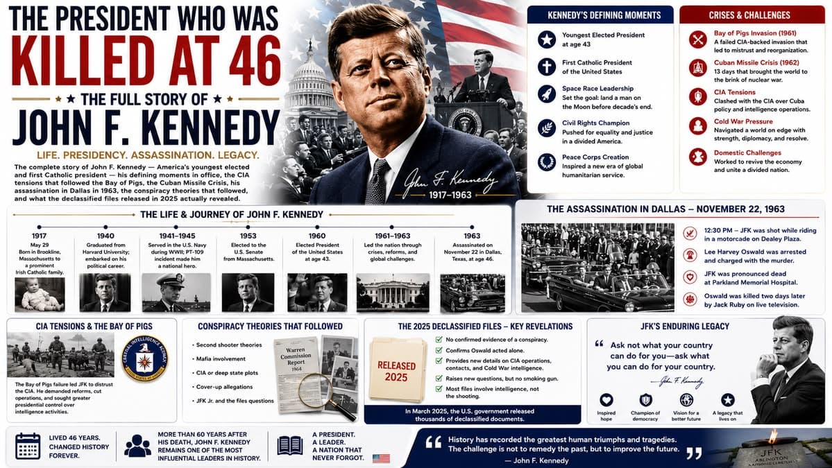 The President Who Was Killed at 46: The Full Story of John F. Kennedy's Life, Presidency, and Assassination
