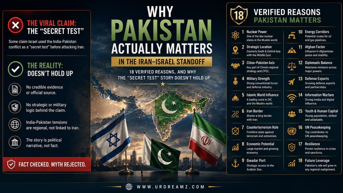 Why Pakistan Actually Matters in the Iran-Israel Standoff: 18 Verified Reasons, and Why the "Secret Test" Story Doesn't Hold Up