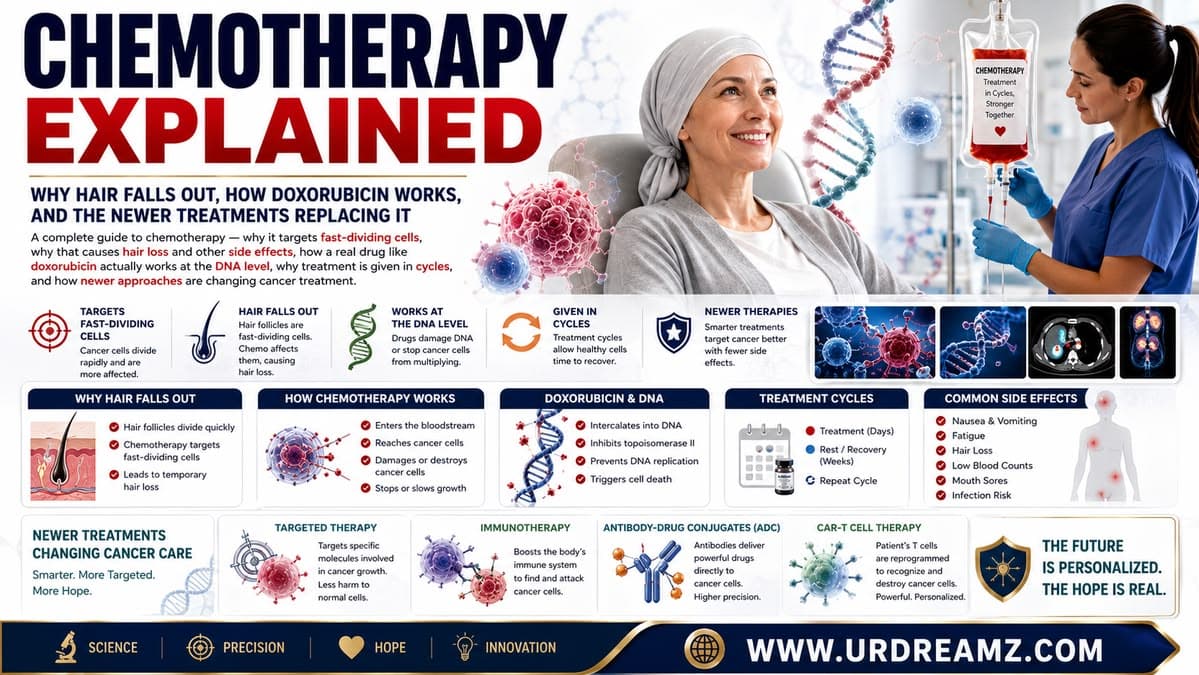 Chemotherapy Explained: Why Hair Falls Out, How Doxorubicin Works, and the Newer Treatments Replacing It