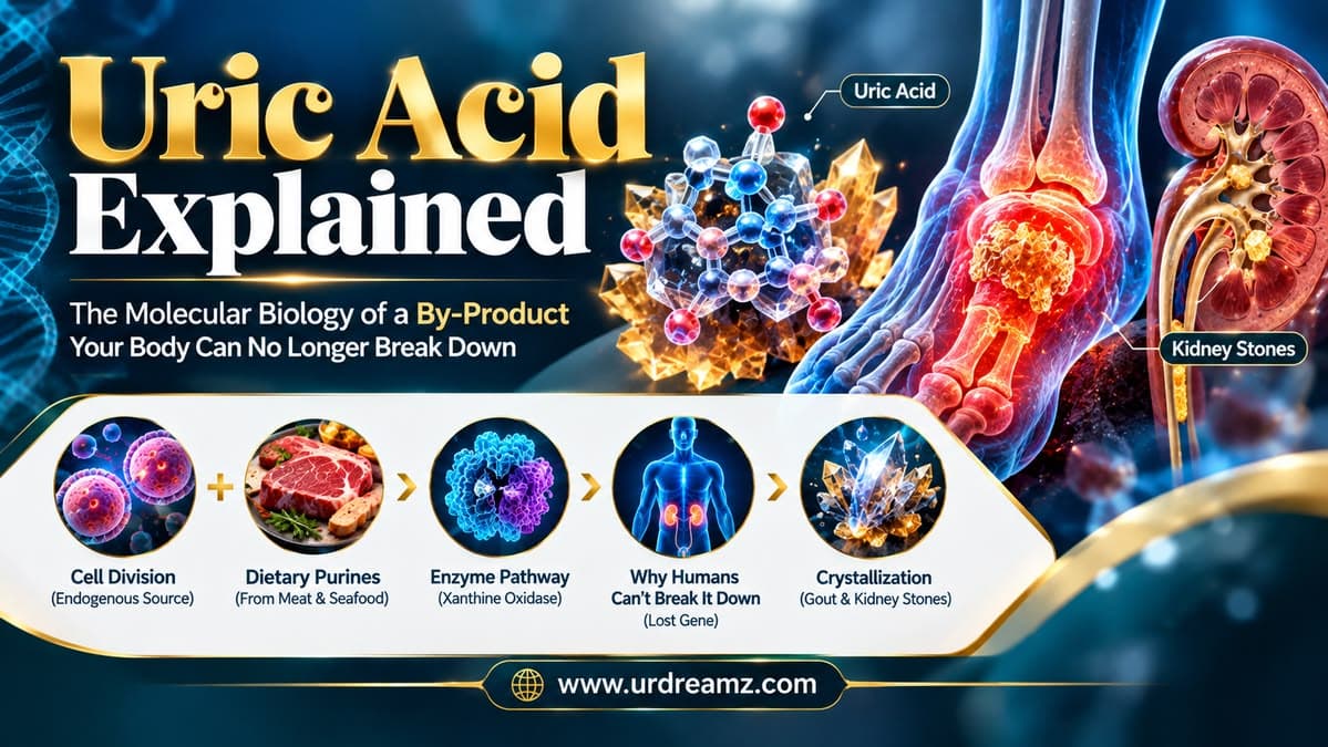 Uric Acid Explained: The Molecular Biology of a By-Product Your Body Can No Longer Break Down