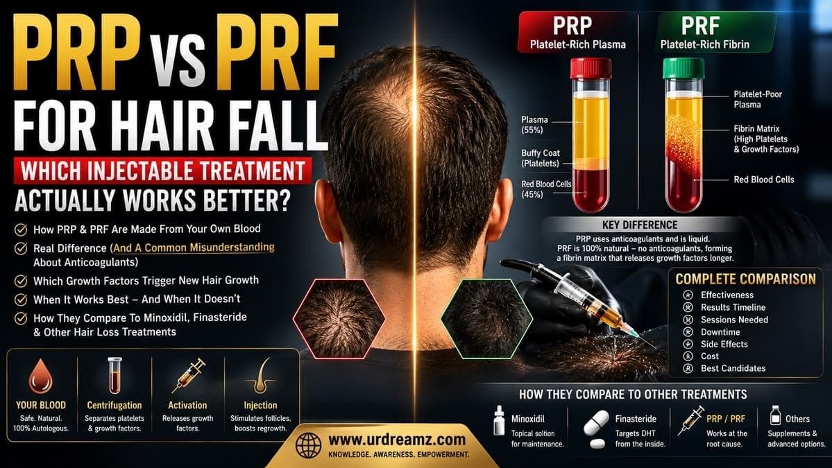 PRP vs PRF for Hair Fall: Which Injectable Hair Loss Treatment Actually Works Better? - secondary image