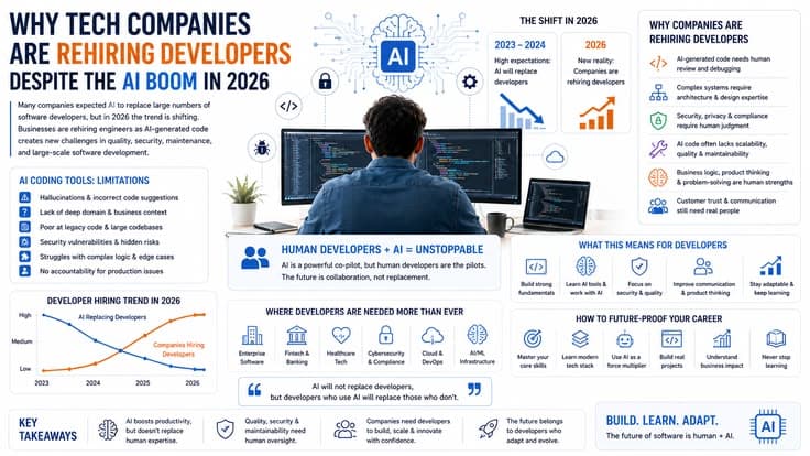 Why Tech Companies Are Rehiring Developers Despite the AI Boom in 2026