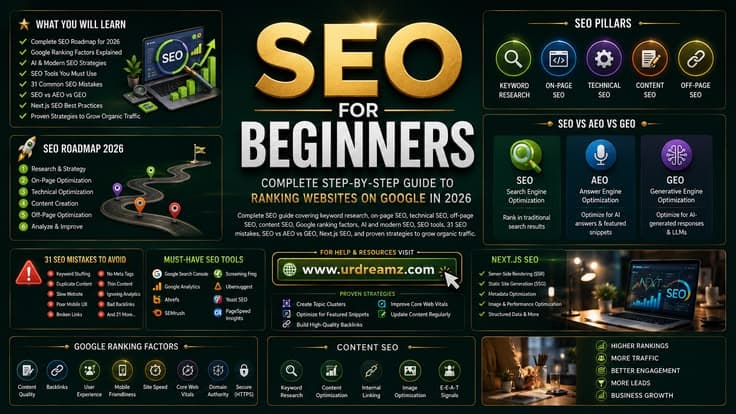 SEO for Beginners: Complete Step-by-Step Guide to Ranking Websites on Google in 2026