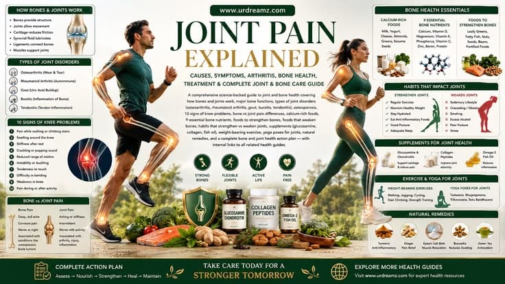 Joint Pain Explained: Causes, Symptoms, Arthritis, Bone Health, Treatment and Complete Joint & Bone Care Guide