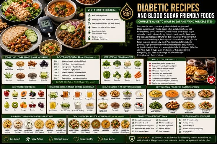 Diabetic Recipes and Blood Sugar Friendly Foods: Complete Guide to What to Eat and Avoid for Diabetes