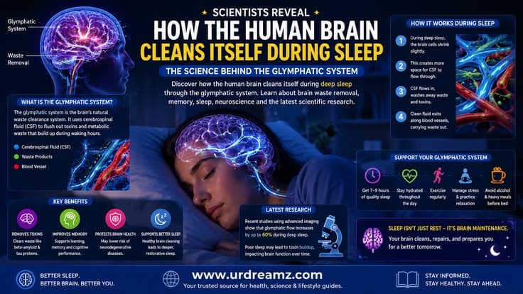 Scientists Reveal How the Human Brain Cleans Itself During Sleep: The Science Behind the Glymphatic System
