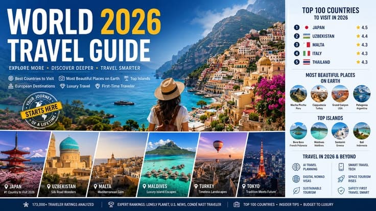 World Travel Guide 2026: Best Countries to Visit, Most Beautiful Places on Earth, Top Islands, European Destinations, Luxury Travel & First-Time Traveler