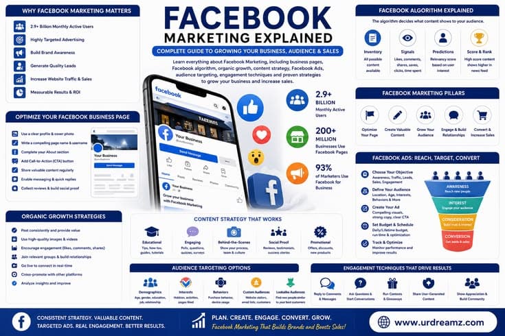 Facebook Marketing Explained: Complete Guide to Growing Your Business, Audience and Sales
