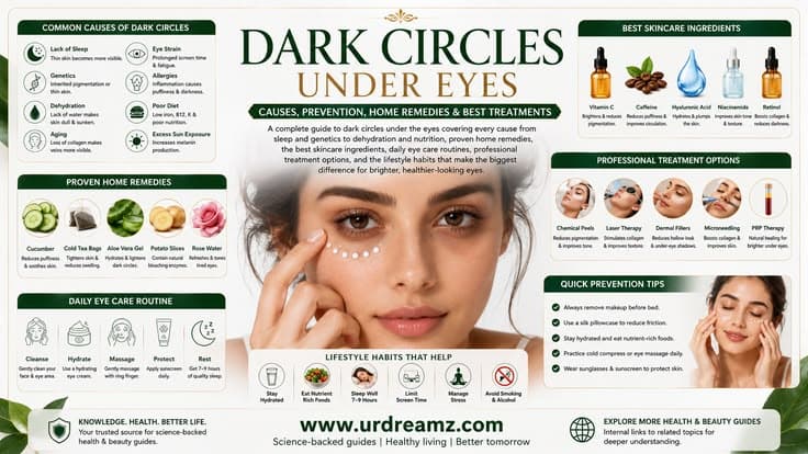 Dark Circles Under Eyes: Causes, Prevention, Home Remedies and Best Treatments