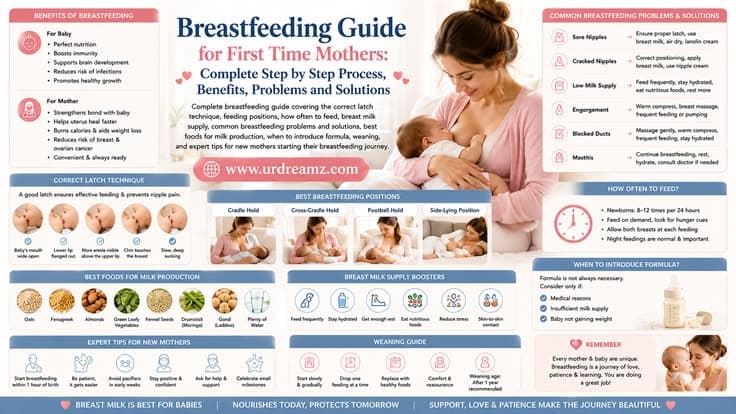 Breastfeeding Guide for First Time Mothers, Benefits, Problems and Solutions