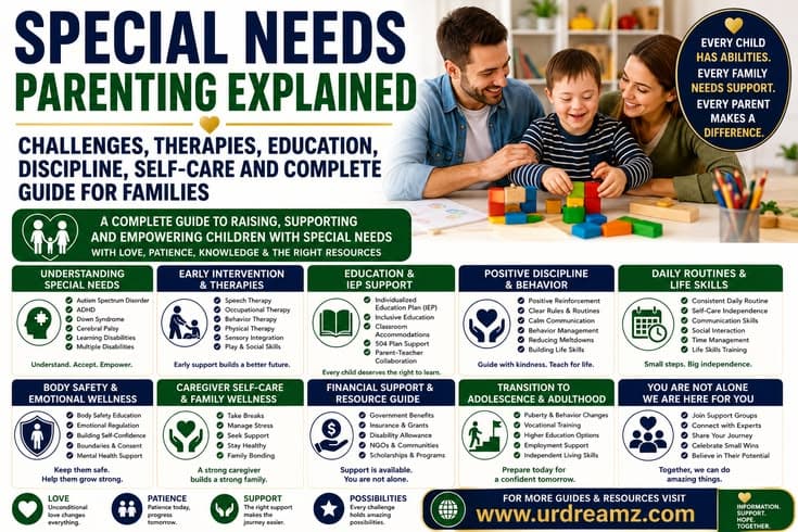 Special Needs Parenting Explained: Challenges, Therapies, Education, Discipline, Self-Care and Complete Guide for Families