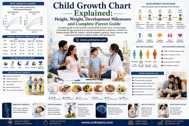 Child Growth Chart Explained: Height, Weight, Development Milestones and Complete Parent Guide