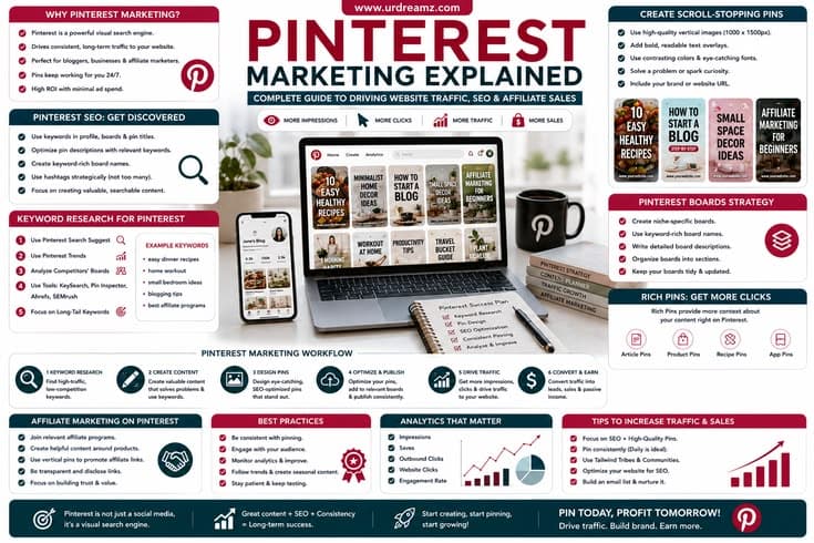 Pinterest Marketing Explained: Complete Guide to Driving Website Traffic, SEO and Affiliate Sales