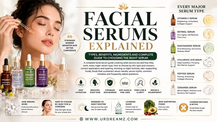 Facial Serums Explained: Types, Benefits, Ingredients and Complete Guide to Choosing the Right Serum